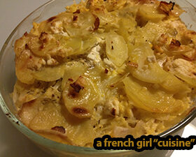 Goat cheese & potatoes gratin!