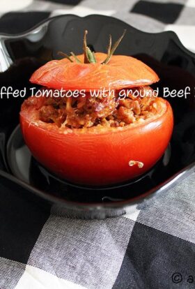 Baked-stuffed Tomatoes with ground Beef Recipe