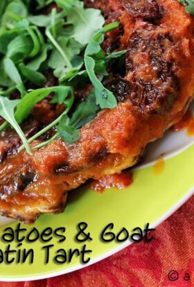 Dried tomatoes and goat cheese tart