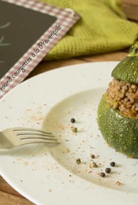 Stuffed round courgettes à la provencale