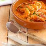 Crevettes, sauce à l'ail