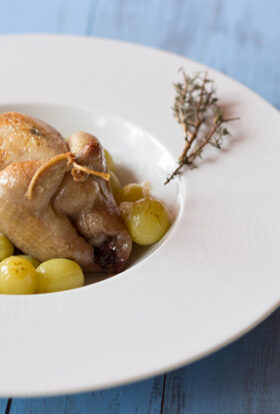 Recette de cailles aux raisins