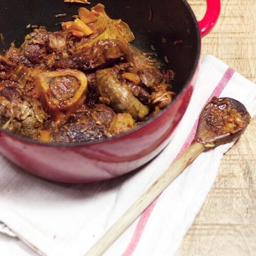 Beef shank with orange and cumin