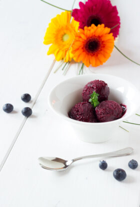 Blueberry sorbet