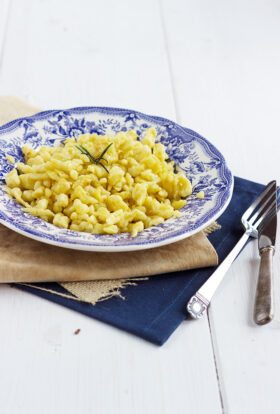 La recette des spaetzlis, en accompagnement