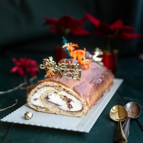 Mascarpone & chestnut log recipe (christmas)