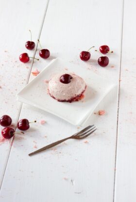 Mini bavarois aux cerises