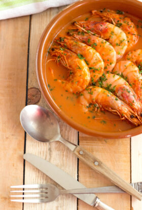 Prawn with garlic sauce