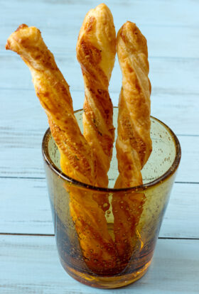 Puff pastry parmesan bread sticks