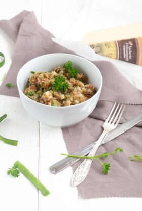 Quinoa Salad with Vacherin Fribourgeois (Swiss Cheese)