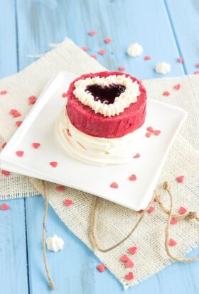 Vacherin glacé individuel à la framboise