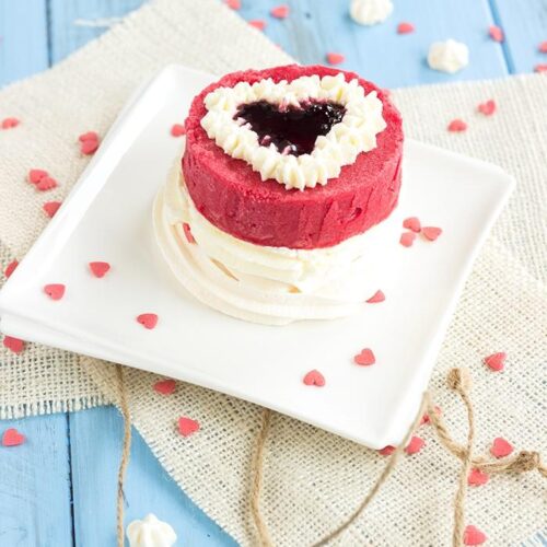 Vacherin glacé individuel à la framboise