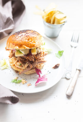 Pulled pork burger ou burger de porc effiloché