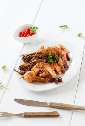 Gambas recipe Peri-Peri sauce