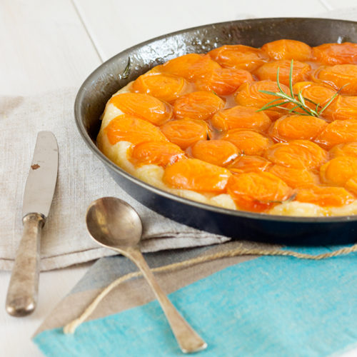 Apricot tart tatin recipe with rosemary