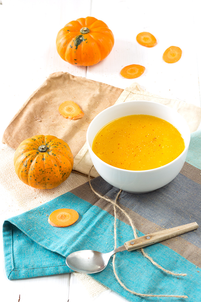 Carrot & mandarin pumpkin soup recipe