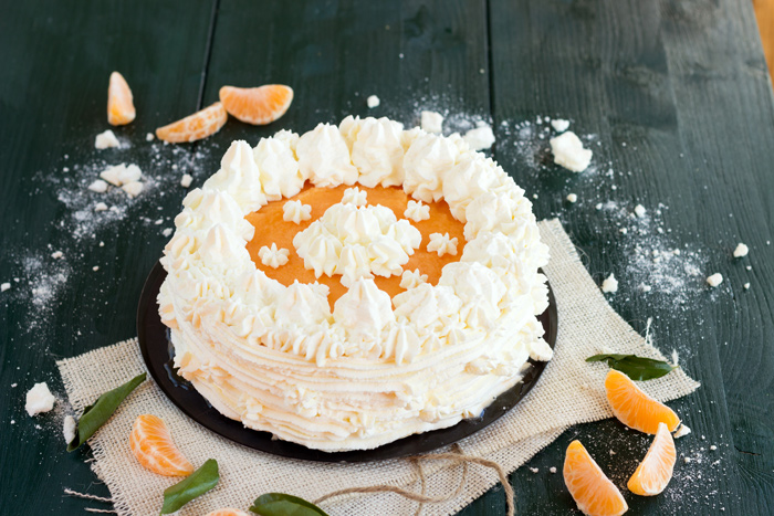 Frozen mandarin vacherin recipe